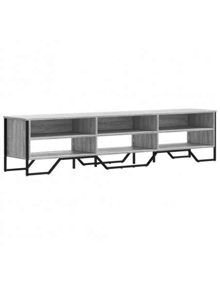 Mobile Porta TV Grigio Sonoma 180x34x41cm in Legno Multistrato