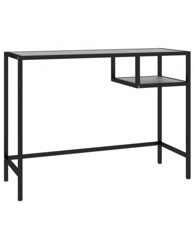 Scrivania per Computer Marmo Nero 100x36x74 cm Vetro Temperato