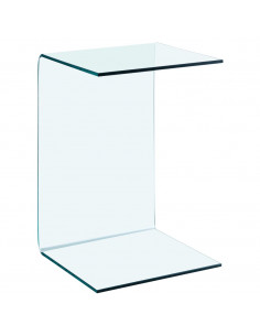 Tavolino di Servizio 40x40x60 cm in Vetro Temperato 2