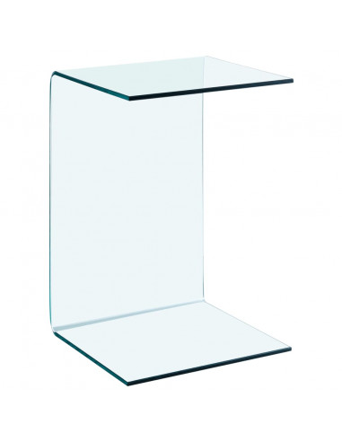 Tavolino di Servizio 40x40x60 cm in Vetro Temperato