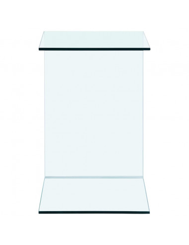 Tavolino di Servizio 40x40x60 cm in Vetro Temperato