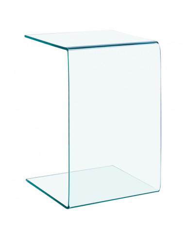 Tavolino di Servizio 40x40x60 cm in Vetro Temperato