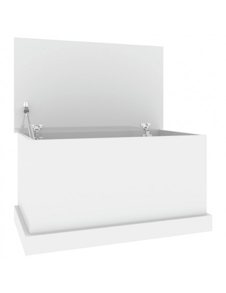 Contenitore Bianco Lucido 70x40x38 cm Legno Multistrato