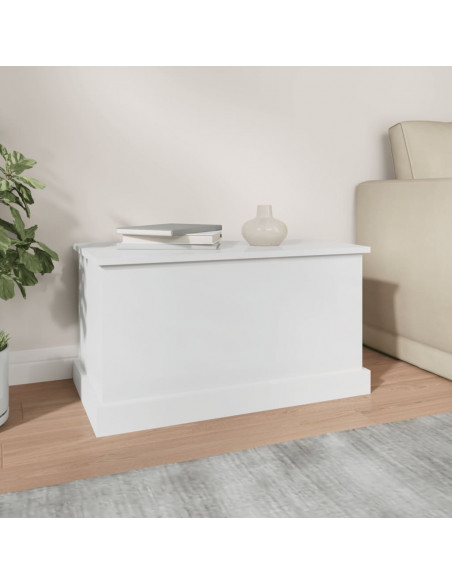 Contenitore Bianco Lucido 70x40x38 cm Legno Multistrato