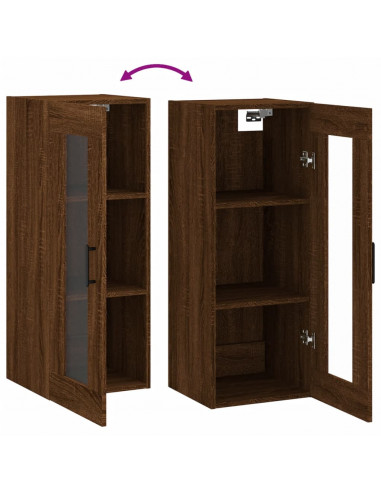 Mobile a Parete Rovere Marrone 34,5x34x90 cm