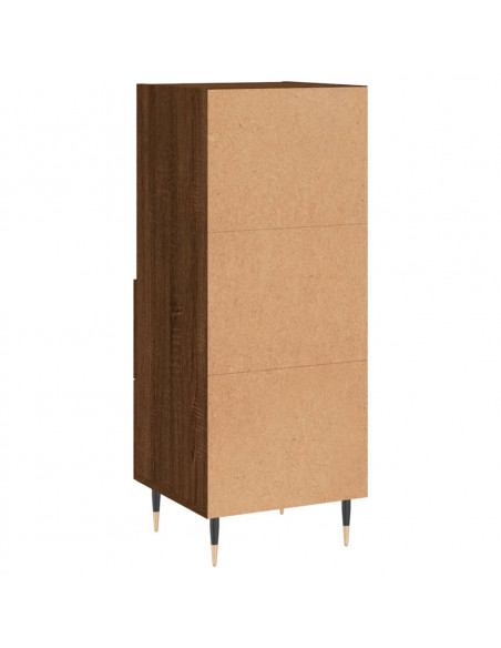 Credenza Rovere Marrone 34,5x34x90 cm in Legno Multistrato