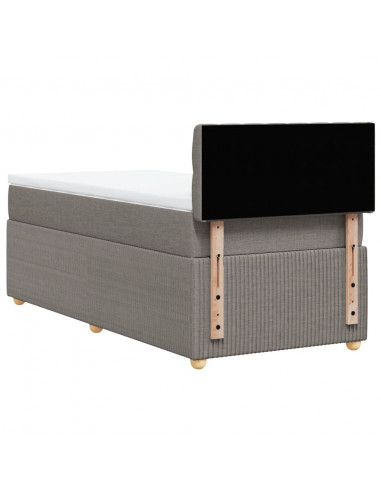 Giroletto a Molle con Materasso Tortora 80x200 cm inTessuto