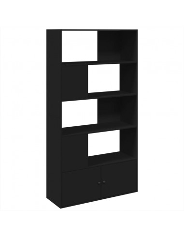 Libreria Nera 100x36x189 cm in Legno Multistrato