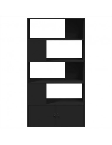 Libreria Nera 100x36x189 cm in Legno Multistrato