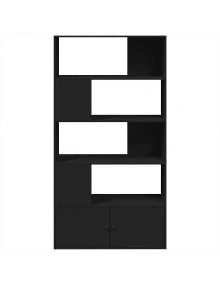 Libreria Nera 100x36x189 cm in Legno Multistrato