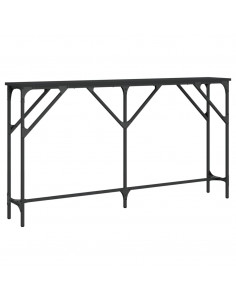 Tavolino Consolle Nero 140x23x75 cm in Legno Multistrato 2