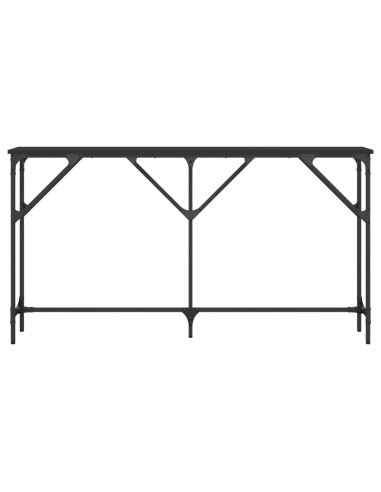Tavolino Consolle Nero 140x23x75 cm in Legno Multistrato