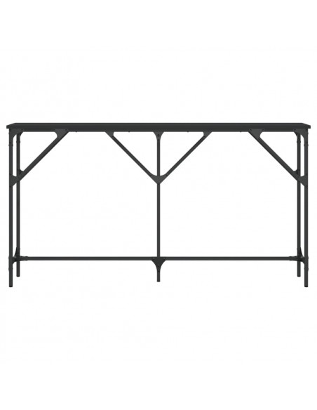 Tavolino Consolle Nero 140x23x75 cm in Legno Multistrato