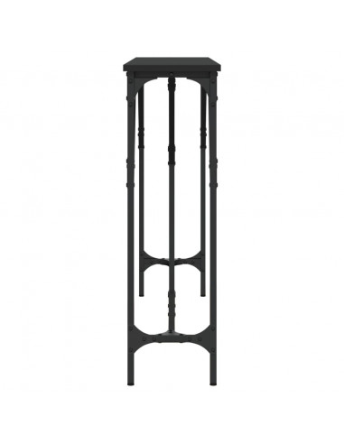 Tavolino Consolle Nero 140x23x75 cm in Legno Multistrato