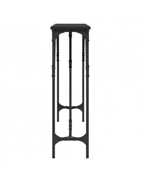 Tavolino Consolle Nero 140x23x75 cm in Legno Multistrato