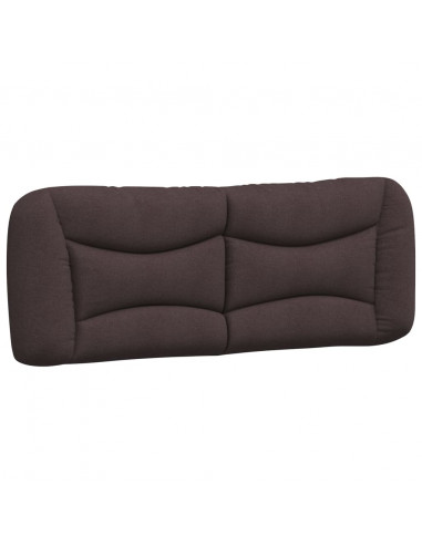 Letto con Materasso Marrone Scuro 140x200cm Tessuto