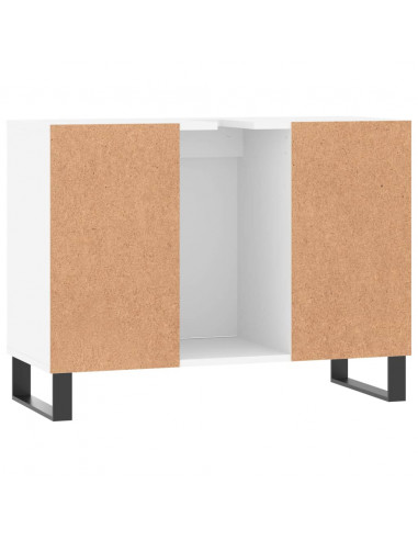 Mobile da Bagno Bianco 80x33x60 cm in Legno Multistrato