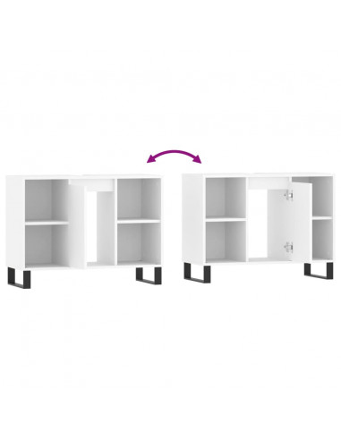 Mobile da Bagno Bianco 80x33x60 cm in Legno Multistrato