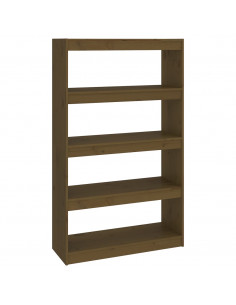 Libreria/Divisorio Miele 80x30x135,5 cm Legno Massello di Pino 2
