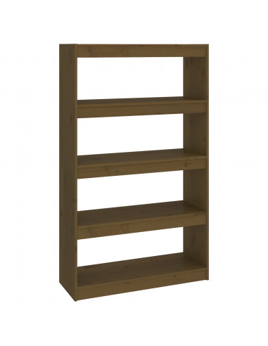 Libreria/Divisorio Miele 80x30x135,5 cm Legno Massello di Pino