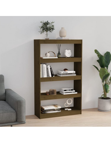 Libreria/Divisorio Miele 80x30x135,5 cm Legno Massello di Pino