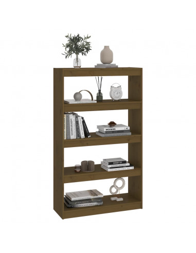 Libreria/Divisorio Miele 80x30x135,5 cm Legno Massello di Pino