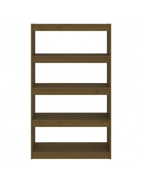 Libreria/Divisorio Miele 80x30x135,5 cm Legno Massello di Pino