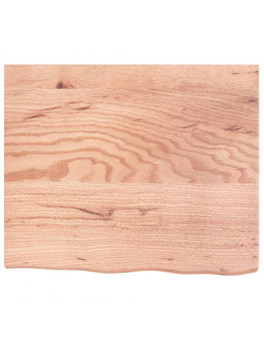 Piano Bagno Marrone 60x50x(2-4) cm Legno Massello Trattato