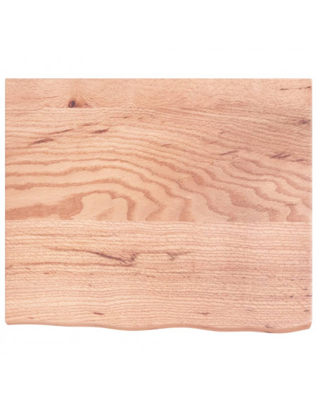 Piano Bagno Marrone 60x50x(2-4) cm Legno Massello Trattato