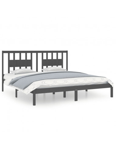 Giroletto Grigio in Legno Massello di Pino 200x200 cm