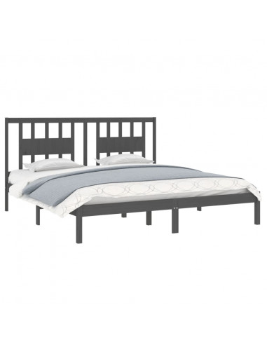 Giroletto Grigio in Legno Massello di Pino 200x200 cm