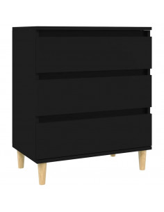Credenza Nero 60x35x70 cm in Legno Multistrato 2