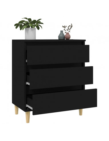 Credenza Nero 60x35x70 cm in Legno Multistrato