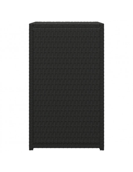 Tavolino a C Nero 40x35x60 cm in Polyrattan