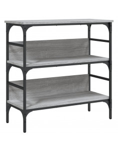 Tavolino Consolle Grigio Sonoma 75x32x75cm in Legno Multistrato 2