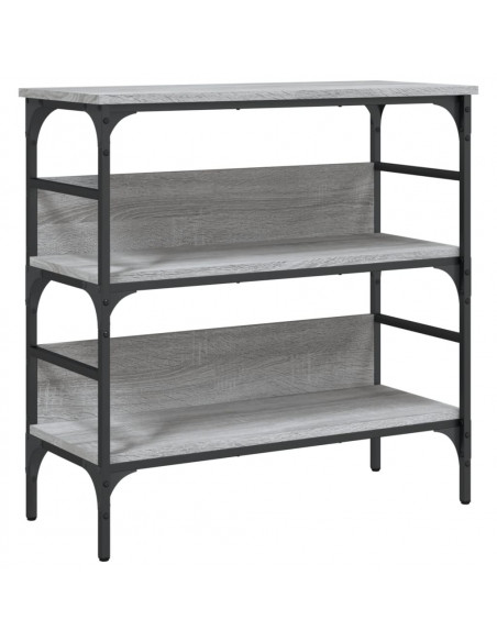 Tavolino Consolle Grigio Sonoma 75x32x75cm in Legno Multistrato