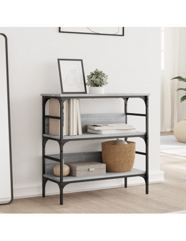 Tavolino Consolle Grigio Sonoma 75x32x75cm in Legno Multistrato