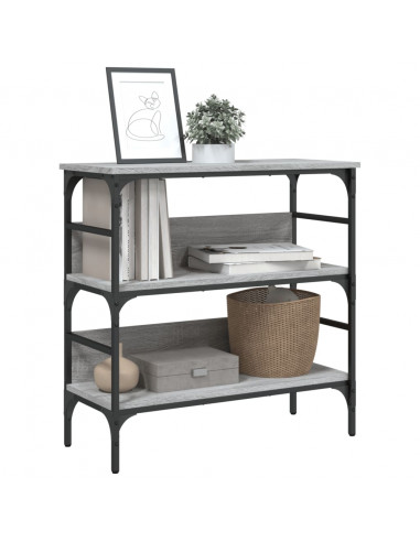 Tavolino Consolle Grigio Sonoma 75x32x75cm in Legno Multistrato