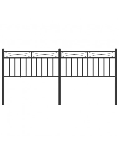 Testiera in Metallo Nero 200 cm