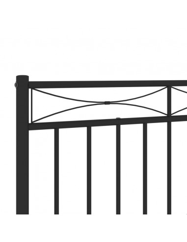 Testiera in Metallo Nero 200 cm