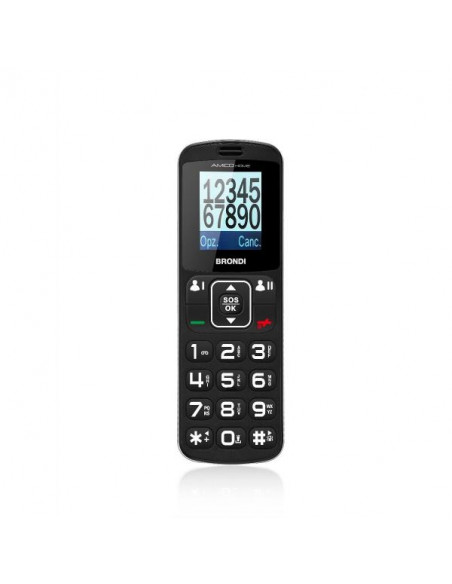 Brondi Amico Home 4,5 cm (1.77") Argento Telefono per anziani