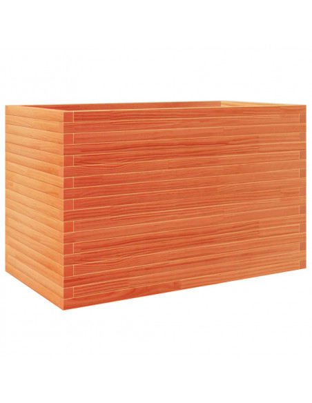 Fioriera Giardino Marrone Cera 110x60x68,5 Legno Massello Pino