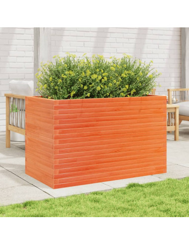 Fioriera Giardino Marrone Cera 110x60x68,5 Legno Massello Pino