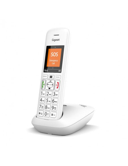 Gigaset E390 Telefono analogico/DECT Identificatore di chiamata Bianco