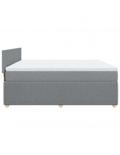 Giroletto a Molle con Materasso Grigio Chiaro180x200 cm Tessuto 2