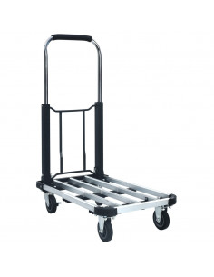Carrello per Trasporto Pieghevole 150 kg in Alluminio Argento 2