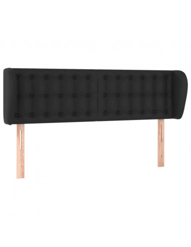 Testiera ad Orecchio Nera 147x23x78/88 cm in Similpelle