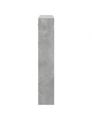 Armadietto a Muro Grigio Cemento 80x15x80 cm Legno Multistrato