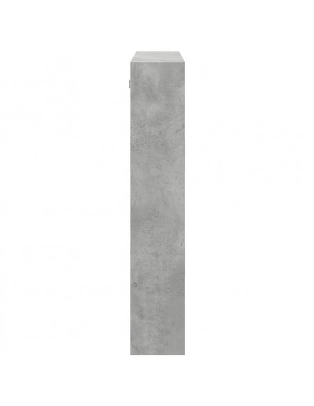 Armadietto a Muro Grigio Cemento 80x15x80 cm Legno Multistrato