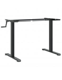 Telaio Scrivania in Piedi Nero (94-135)x60x(70-114)cm Acciaio 2